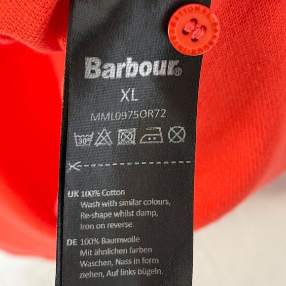 Barbour International Mens Polo Shirt XL 100% Cotton Tipped Striped Collar - Picture 5 of 5
